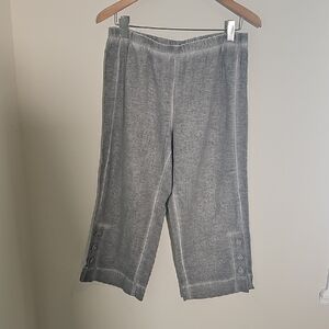 Soft Surounding Womens Wide Weg Crop Pants Meduim